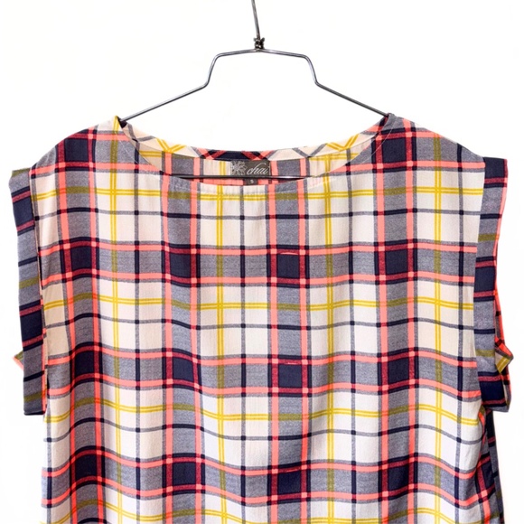 Chai Fashions Plaid Sleeveless Top Size S - Picture 2 of 6